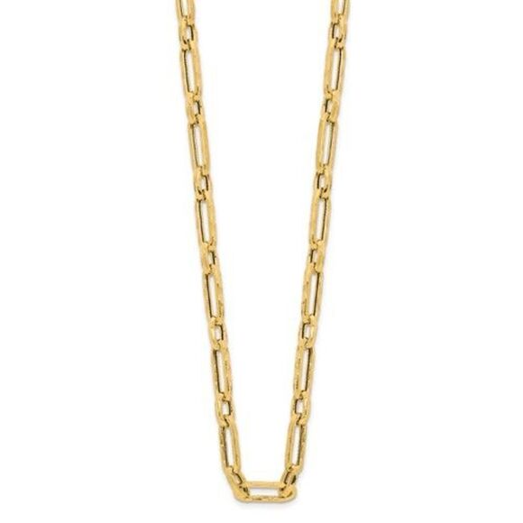 Leslie's 14K Polished and Textured Fancy Link Necklace - Picture 4 of 6